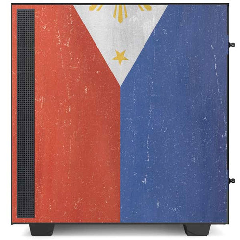 Philippines Flag Distressed NZXT H510 Compact ATX Mid-Tower Case Skin